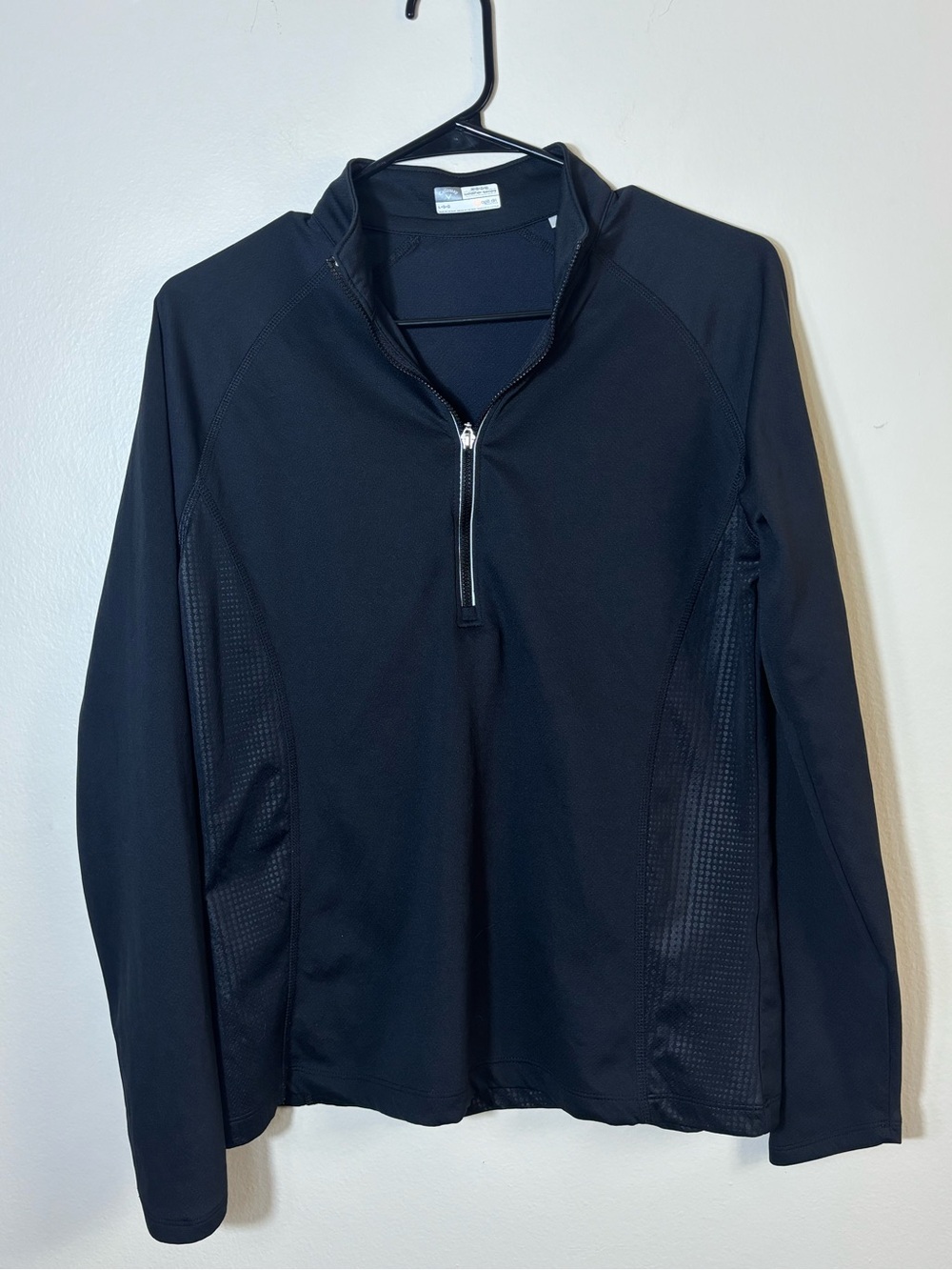 Callaway Pullover Womens Large Black Opti-Dri 1/4 Zip Long Sleeve Golf